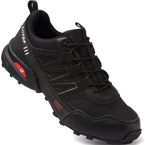 🆕 Men Black Trail Running Hiking Breathable Tennis Cross Training Walking Shoes - Picture 1 of 7